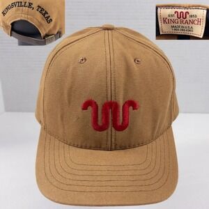 Vintage King Ranch Running W Hat Canvas Rare Leather Strapback Vintage Texas USA